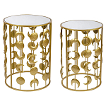 Набор из двух столов из металла Brass Symphony Moon варинант исполнения - 1 | Loft Concept в Уфе