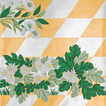 Обои ручная роспись Tiled Meadow Original colourway on Egyptian Gold gilded paper варинант исполнения - 1 | Loft Concept в Уфе