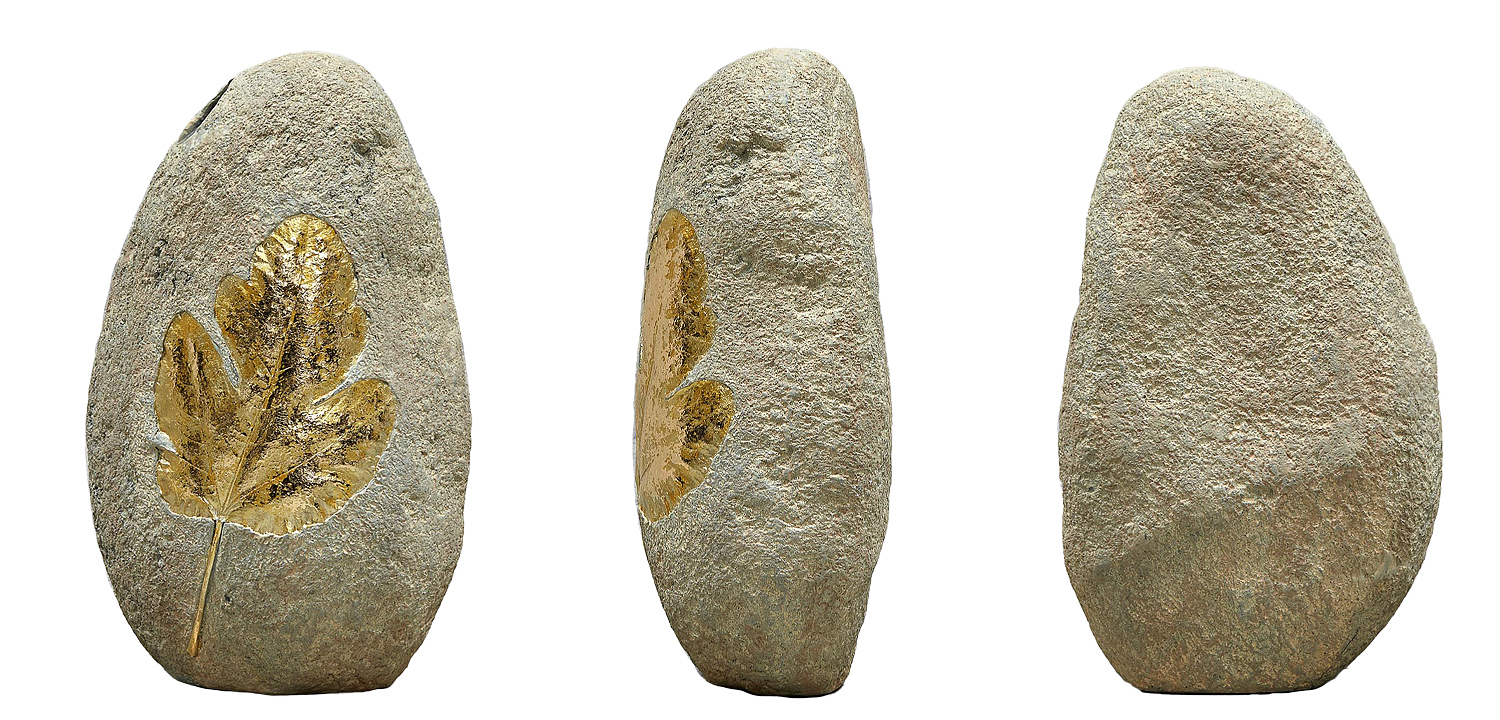Ваза Golden Stone Leaf Vase имитация камня Ваза Golden Stone Leaf Vase имитация камня - Loft-Concept в Уфе