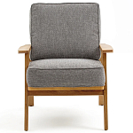 Кресло с каркасом из массива дуба Deniaud Oak Grey Armchair варинант исполнения - 2 | Loft Concept в Уфе