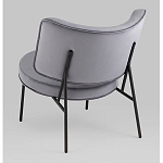 Мини-кресло District Lounge велюр серый варинант исполнения - 3 | Loft Concept в Уфе