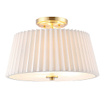 Потолочный светильник с белым плиссированным абажуром Ganglion варинант исполнения - 1 | Loft Concept в Уфе