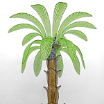 Торшер Glass Decorated Palm Floor Lamp Green Листья Пальмы  варинант исполнения - 1 | Loft Concept в Уфе