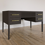 Большой Рабочий стол Primo с 5 выдвижными ящиками Темный орех варинант исполнения - 2 | Loft Concept в Уфе