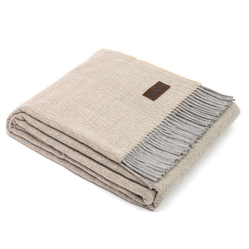 Плед GRIFONE 0004 Marzotto Бежево-серый в Уфе | Loft Concept 