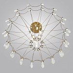 Люстра подвесная из металла с прозрачными подвесками из хрусталя Quasar 93 варинант исполнения - 5 | Loft Concept в Уфе