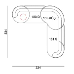 Угловой модульный диван Calypso с поворотным механизмом  варинант исполнения - 13 | Loft Concept в Уфе