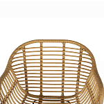 Стул барный с ротанговым плетением Half Bar Chair with Wicker с подлокотниками варинант исполнения - 6 | Loft Concept в Уфе