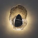 Бра с волнообразным стеклянным плафоном и вставкой из мрамора Liquid Stone варинант исполнения - 14 | Loft Concept в Уфе