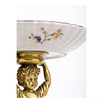 Чаша с цветочным орнаментом на ножке в виде бронзового ангела Eden Garden варинант исполнения - 3 | Loft Concept в Уфе