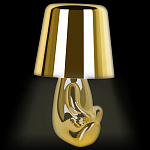 Настольная лампа фигурная золотого цвета с гладким абажуром Высота 16 см Sophia варинант исполнения - 7 | Loft Concept в Уфе