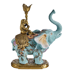 Подсвечник в виде слона из фарфора с бронзовыми элементами Elephant in the Garden of Eden варинант исполнения - 4 | Loft Concept в Уфе