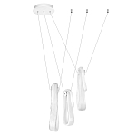 Подвесной светильник белого цвета с 3-мя изогнутыми плафонами Flow Loop варинант исполнения - 2 | Loft Concept в Уфе