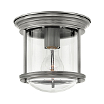 Потолочный светильник для ванных комнат с цилиндрическим стеклянным плафоном и одной лампой Hinkley варинант исполнения - 1 | Loft Concept в Уфе