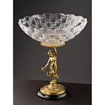 Чаша стеклянная прозрачная на бронзовой подставке с фигуркой девушки Eden Garden варинант исполнения - 5 | Loft Concept в Уфе