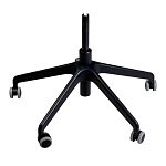 Стул с мягкой синей обивкой из велюра и подъемно-поворотным механизмом на черных колесиках Harper Blue варинант исполнения - 5 | Loft Concept в Уфе