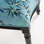 Стул из массива бука бирюзовый с изображением птиц и цветов Turquoise Chinoiserie Birds Garden Chair варинант исполнения - 5 | Loft Concept в Уфе