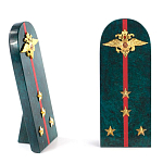 Сувенир Погон МВД из натурального камня змеевик Souvenir Epaulets варинант исполнения - 4 | Loft Concept в Уфе