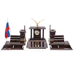 Настольный письменный набор из природного камня обсидиана с декором в виде орла Golden Eagle варинант исполнения - 1 | Loft Concept в Уфе