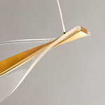 Люстра линейная с изогнутым плафоном Wave Line варинант исполнения - 9 | Loft Concept в Уфе