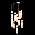 Люстра каскадная с прозрачными цилиндрическими плафонами Jenae Glass Tube Lighting варинант исполнения - 3 | Loft Concept в Уфе
