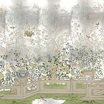 Обои ручная роспись Temple Newsam White Gold gilded silk варинант исполнения - 2 | Loft Concept в Уфе