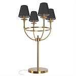 Настольная лампа на металлическом основании бронзового цвета с 4-мя черными конусовидными абажурами Dignity варинант исполнения - 3 | Loft Concept в Уфе