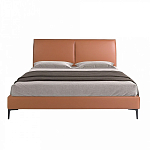 Кровать двуспальная коричневая из экокожи Modern Look варинант исполнения - 3 | Loft Concept в Уфе