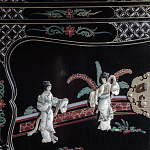 Шкаф черный в китайском стиле  Chinese Cabinet Black варинант исполнения - 3 | Loft Concept в Уфе