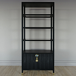 Стеллаж со стеклянными полками Elsa Dreams Black варинант исполнения - 5 | Loft Concept в Уфе