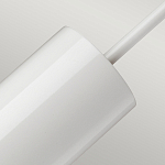 Подвесной светильник белого цвета с вытянутым цилиндрическим плафоном с косым срезом Elstead Lighting варинант исполнения - 4 | Loft Concept в Уфе