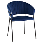 Стул в велюре синего цвета Horizon варинант исполнения - 1 | Loft Concept в Уфе