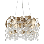 Люстра с декоративными подвесками из прозрачного стекла в форме монеток FAIRYTREE Light варинант исполнения - 1 | Loft Concept в Уфе