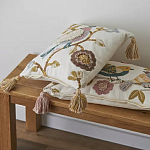 Чехол на подушку с кисточками и вышивкой птиц Ethnic mix Birds Square варинант исполнения - 5 | Loft Concept в Уфе