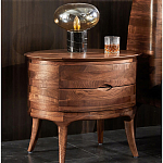 Прикроватный столик из дерева с 2-мя ящиками Moon Walnut Furniture варинант исполнения - 1 | Loft Concept в Уфе