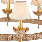 Люстра из кованого железа с отделкой плетеной веревкой и сусальным золотом Parisian Style варинант исполнения - 2 | Loft Concept в Уфе