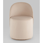 Пуф Loreen со спинкой вращающийся велюр молочный варинант исполнения - 4 | Loft Concept в Уфе