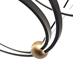 Люстра подвесная светодиодная с 4-мя кольцами черный металл Ring Horizontal варинант исполнения - 3 | Loft Concept в Уфе