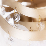 Бра с белыми перламутровыми подвесками и золотистыми волнистыми элементами SHELL варинант исполнения - 3 | Loft Concept в Уфе