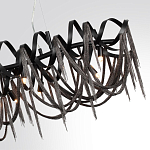 Люстра подвесная линейная с переплетенными металлическими лентами и цепочками Atlantis Chain варинант исполнения - 3 | Loft Concept в Уфе