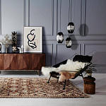 Подвесной светильник вертикальной овальной формы украшенный круглыми бусинами Gradient Oval Pendant Lamp  варинант исполнения - 3 | Loft Concept в Уфе