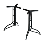 Обеденный стол с прямоугольной столешницей из стекла на черных металлических ножках White Marble варинант исполнения - 5 | Loft Concept в Уфе