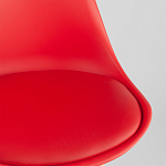 Стул с основой из пластика и мягким сиденьем Arvika Red варинант исполнения - 8 | Loft Concept в Уфе