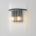 Бра со стеклянными прозрачными трубками и черным металлическим каркасом Nembus варинант исполнения - 2 | Loft Concept в Уфе