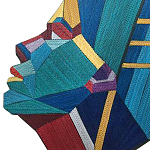 Арт объект на стену из нитей Девушка и Солнце wall panel Girl and Sun варинант исполнения - 1 | Loft Concept в Уфе