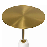 Кофейный столик с круглой столешницей на белом мраморном основании Original Foundation варинант исполнения - 4 | Loft Concept в Уфе