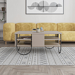 Стол журнальный прямоугольной формы с 2-мя полками бежево-серого цвета NORFOLK LIGHT MOCHA варинант исполнения - 2 | Loft Concept в Уфе