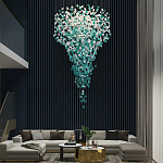 Люстра зеленая каскадная Green Light CascadeDroplet Chandelier варинант исполнения - 2 | Loft Concept в Уфе