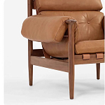 Кресло с деревянным каркасом и обивкой из натуральной кожи Medieval Furniture варинант исполнения - 6 | Loft Concept в Уфе