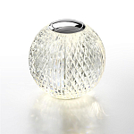 Настольная лампа с прозрачным шарообразным плафоном на цилиндрической подставке Crystal Globule варинант исполнения - 8 | Loft Concept в Уфе